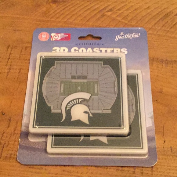 Michigan State Spartans 3D drink coasters - Picture 1 of 3